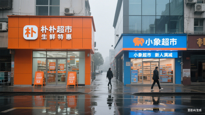 華南零售爆變：樸樸超市400倉圍堵，小象超市8.7億用戶破局，誰能笑到最后？
