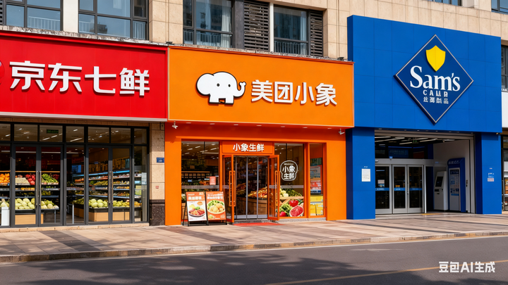 3公里生活圈變“戰(zhàn)場”：京東七鮮VS美團小象超市和山姆深耕高端，你覺得誰能贏？